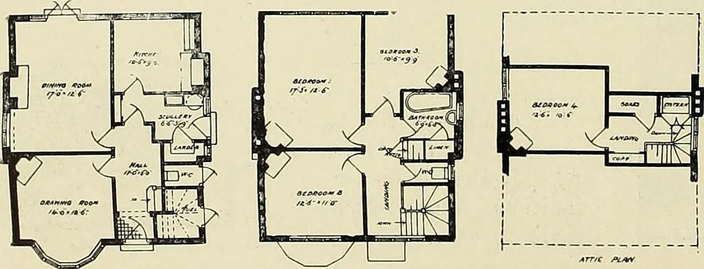 An illustration from The book of the exhibition of houses and cottages, Romford garden suburb, Gidea Park, 1911, leaf 111