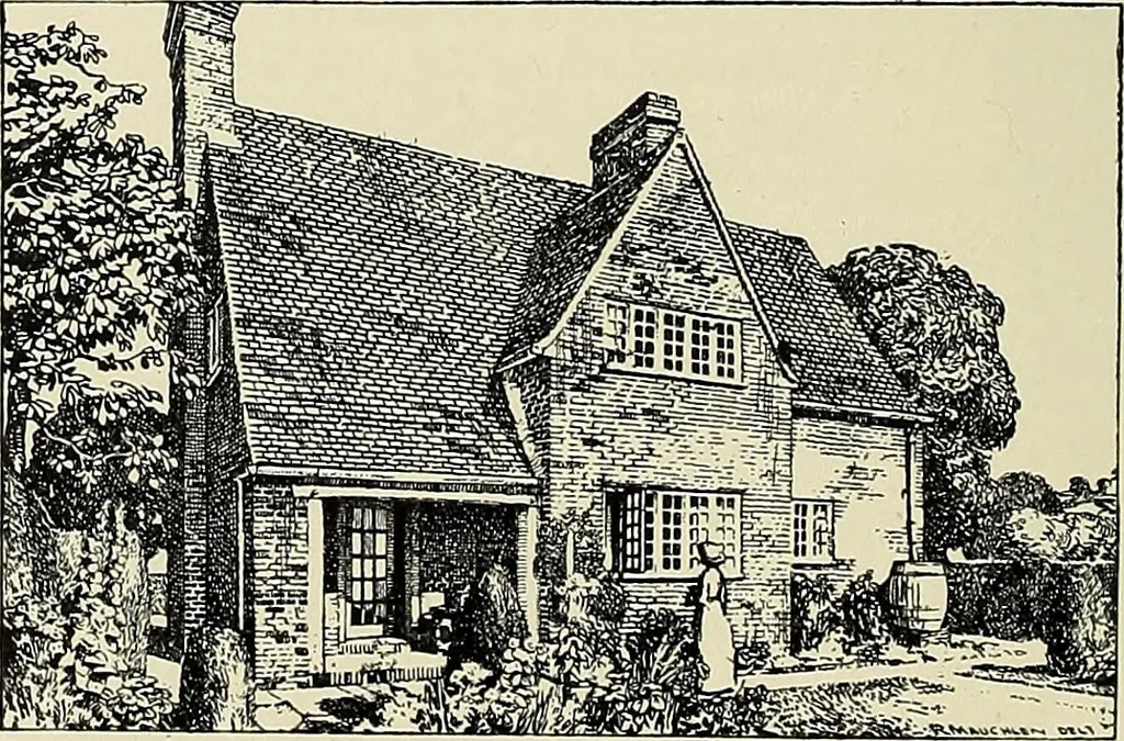 An illustration from The book of the exhibition of houses and cottages, Romford garden suburb, Gidea Park, 1911, leaf 113