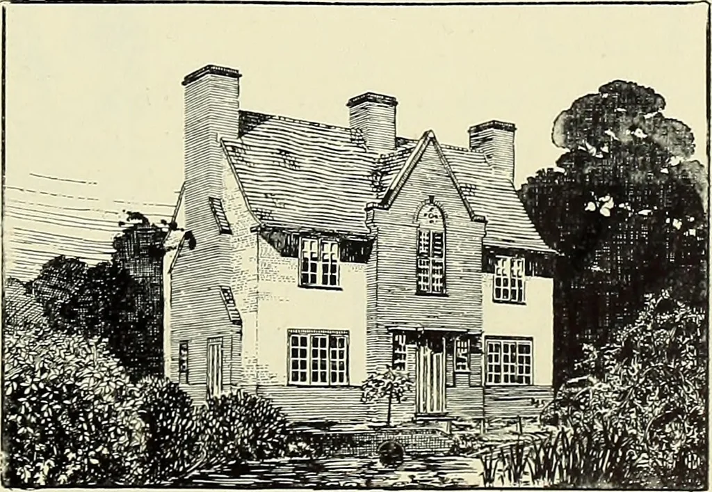 An illustration from The book of the exhibition of houses and cottages, Romford garden suburb, Gidea Park, 1911, leaf 114