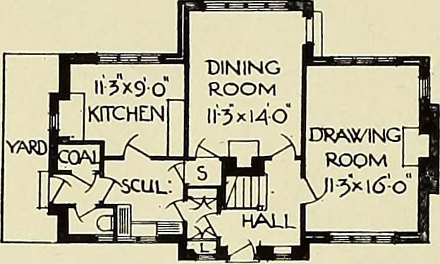 An illustration from The book of the exhibition of houses and cottages, Romford garden suburb, Gidea Park, 1911, leaf 115