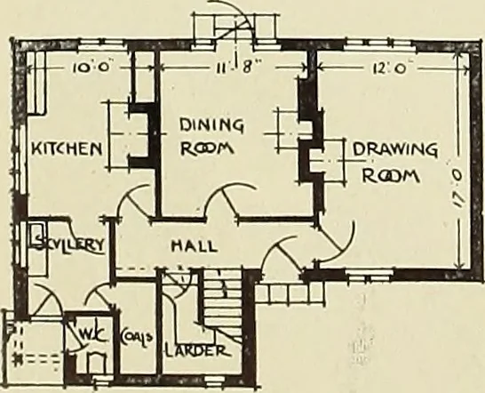 An illustration from The book of the exhibition of houses and cottages, Romford garden suburb, Gidea Park, 1911, leaf 115