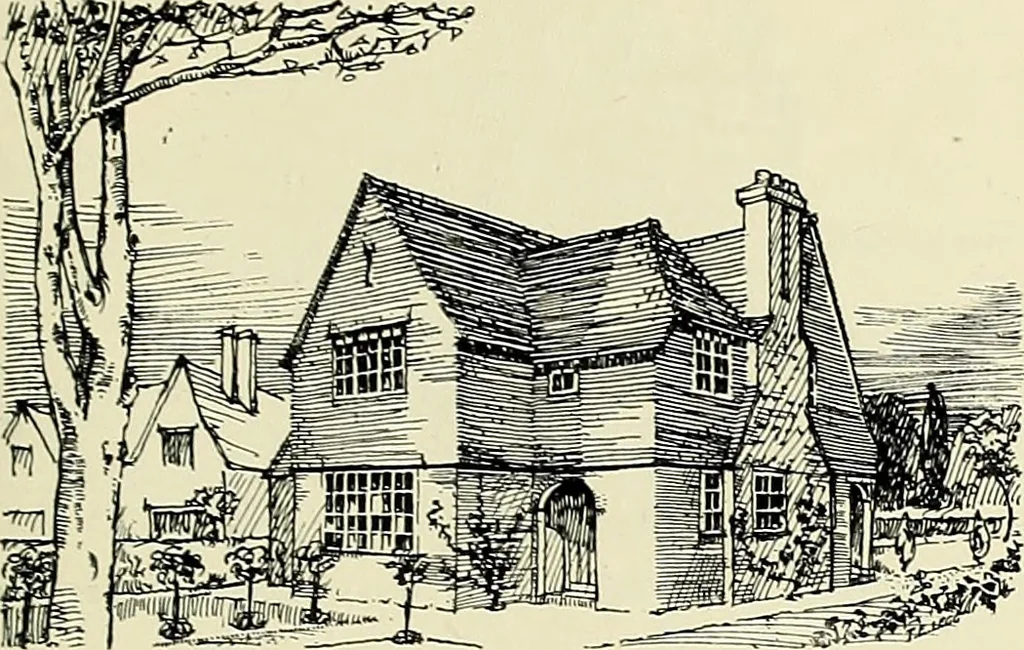 An illustration from The book of the exhibition of houses and cottages, Romford garden suburb, Gidea Park, 1911, leaf 116