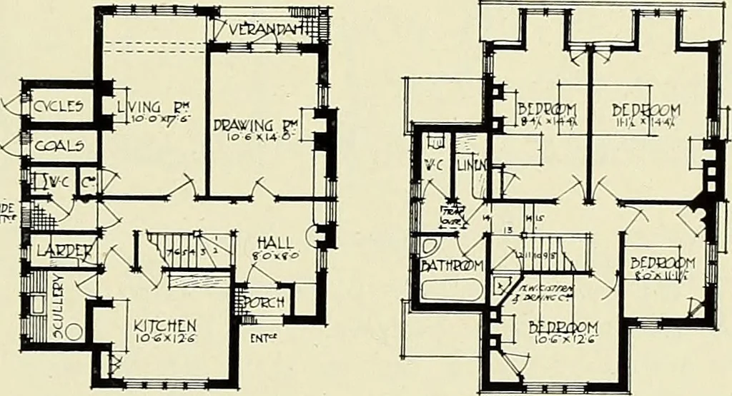 An illustration from The book of the exhibition of houses and cottages, Romford garden suburb, Gidea Park, 1911, leaf 116