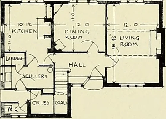 An illustration from The book of the exhibition of houses and cottages, Romford garden suburb, Gidea Park, 1911, leaf 118