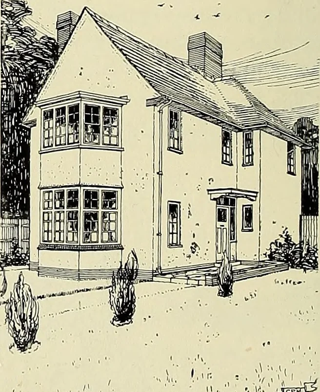 An illustration from The book of the exhibition of houses and cottages, Romford garden suburb, Gidea Park, 1911, leaf 119