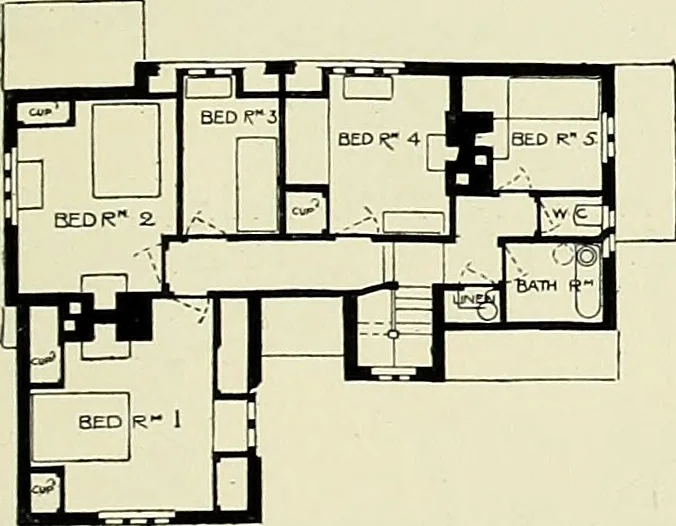 An illustration from The book of the exhibition of houses and cottages, Romford garden suburb, Gidea Park, 1911, leaf 120
