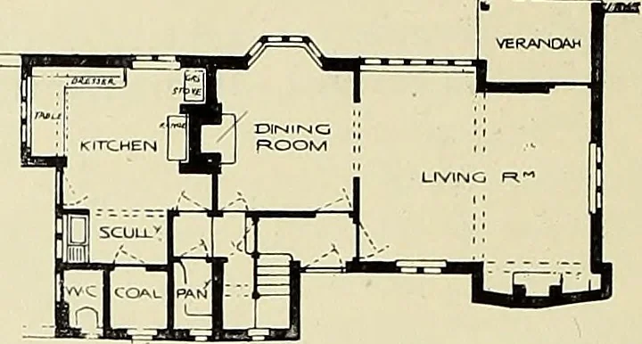An illustration from The book of the exhibition of houses and cottages, Romford garden suburb, Gidea Park, 1911, leaf 121