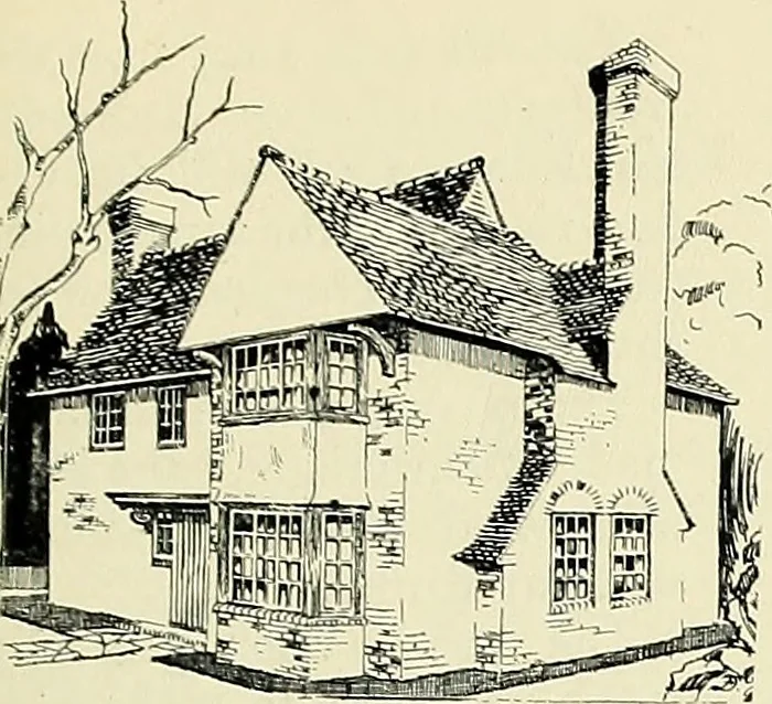 An illustration from The book of the exhibition of houses and cottages, Romford garden suburb, Gidea Park, 1911, leaf 122