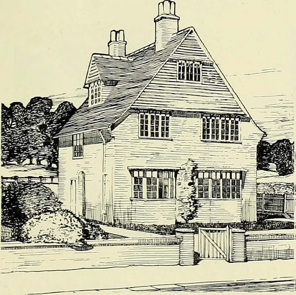 An illustration from The book of the exhibition of houses and cottages, Romford garden suburb, Gidea Park, 1911, leaf 122