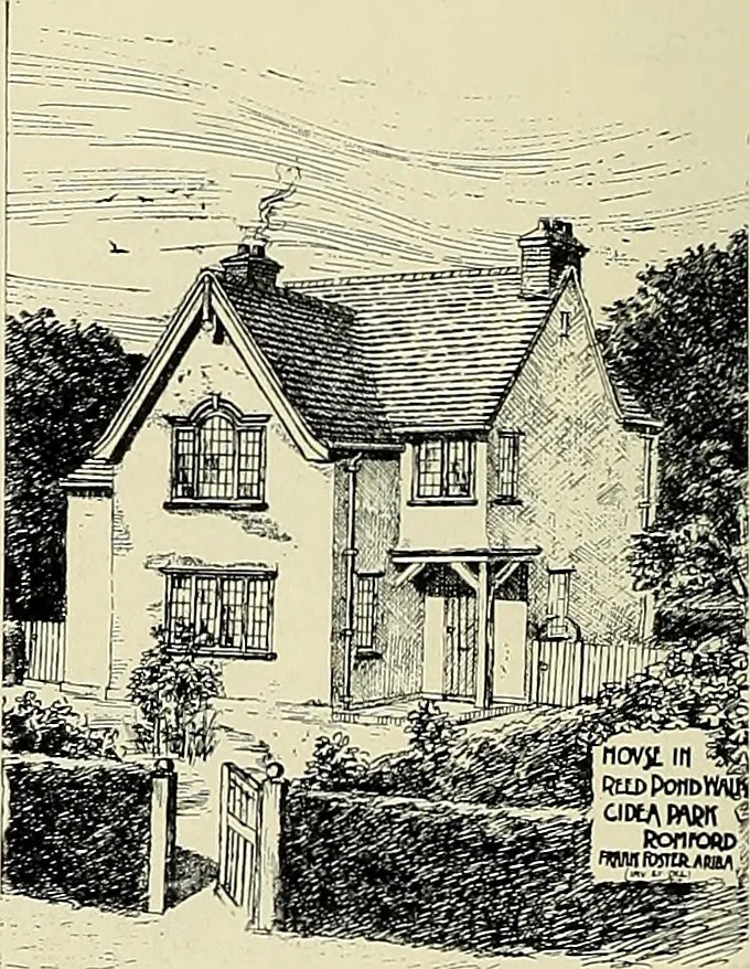 An illustration from The book of the exhibition of houses and cottages, Romford garden suburb, Gidea Park, 1911, leaf 123