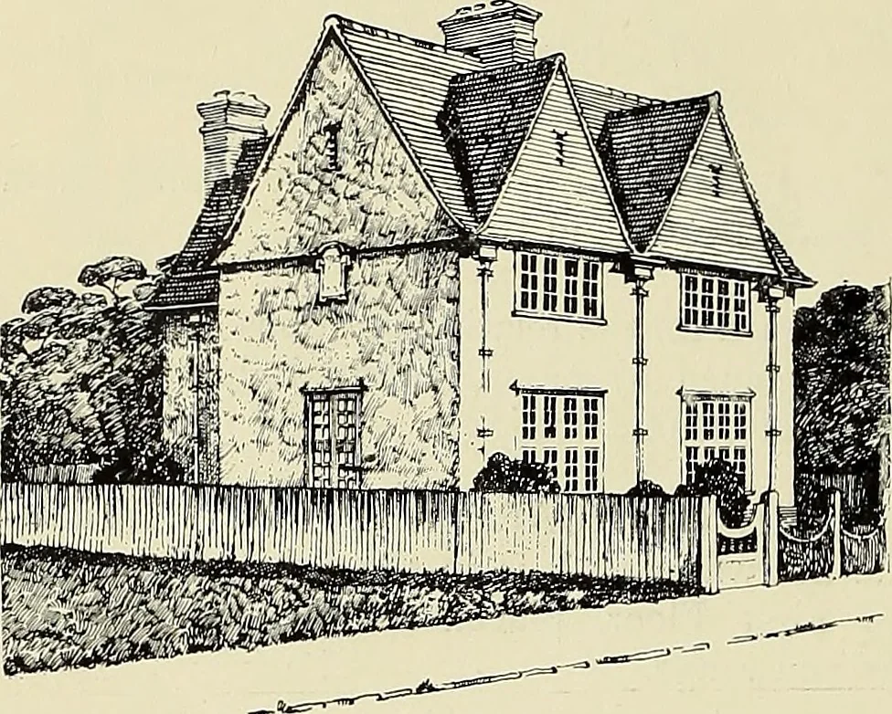 An illustration from The book of the exhibition of houses and cottages, Romford garden suburb, Gidea Park, 1911, leaf 125
