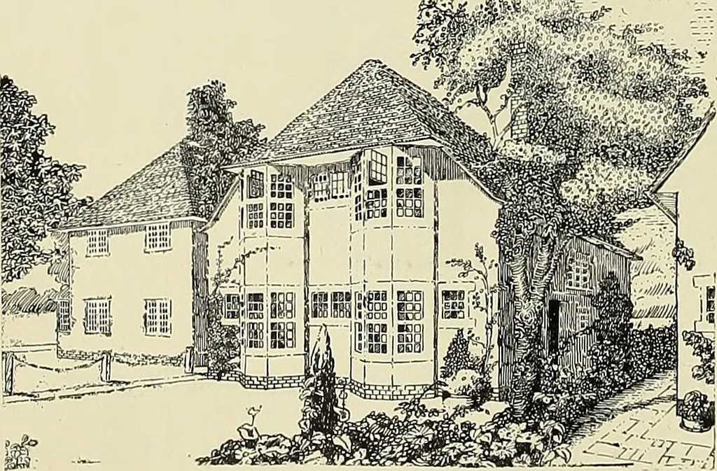 An illustration from The book of the exhibition of houses and cottages, Romford garden suburb, Gidea Park, 1911, leaf 125