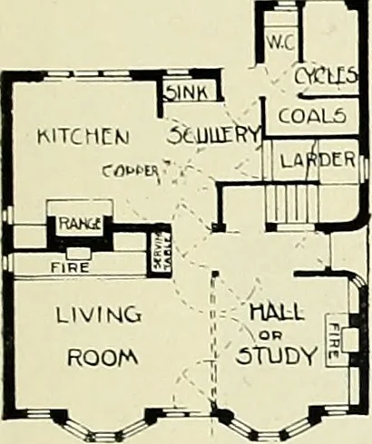 An illustration from The book of the exhibition of houses and cottages, Romford garden suburb, Gidea Park, 1911, leaf 126