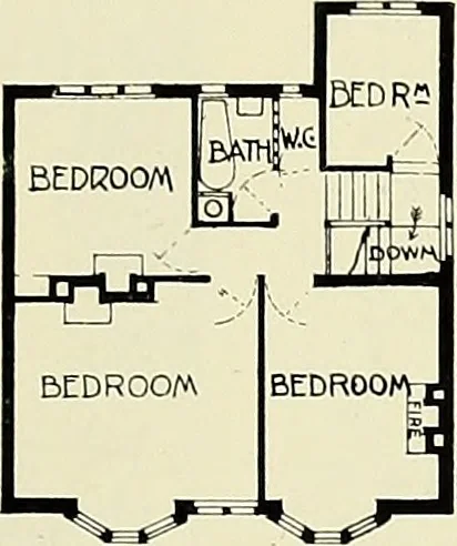 An illustration from The book of the exhibition of houses and cottages, Romford garden suburb, Gidea Park, 1911, leaf 126