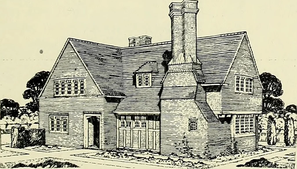An illustration from The book of the exhibition of houses and cottages, Romford garden suburb, Gidea Park, 1911, leaf 126