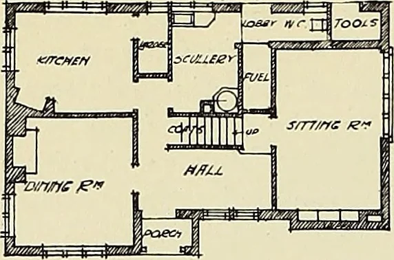 An illustration from The book of the exhibition of houses and cottages, Romford garden suburb, Gidea Park, 1911, leaf 127