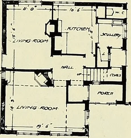 An illustration from The book of the exhibition of houses and cottages, Romford garden suburb, Gidea Park, 1911, leaf 128