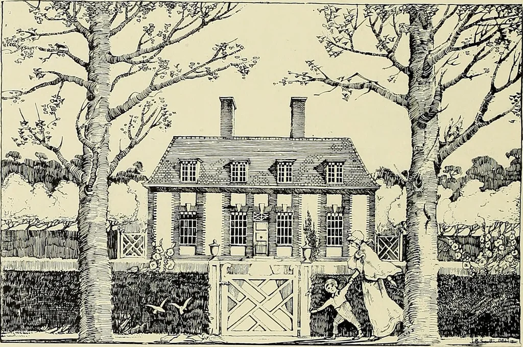 An illustration from The book of the exhibition of houses and cottages, Romford garden suburb, Gidea Park, 1911, leaf 129