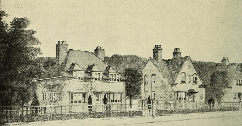 An illustration from The book of the exhibition of houses and cottages, Romford garden suburb, Gidea Park, 1911, leaf 131