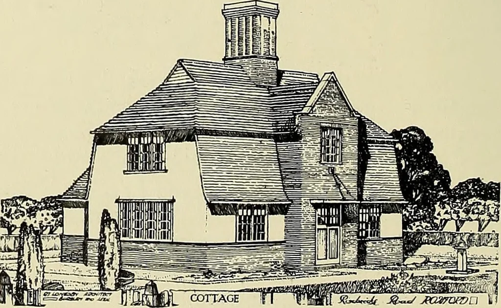 An illustration from The book of the exhibition of houses and cottages, Romford garden suburb, Gidea Park, 1911, leaf 131
