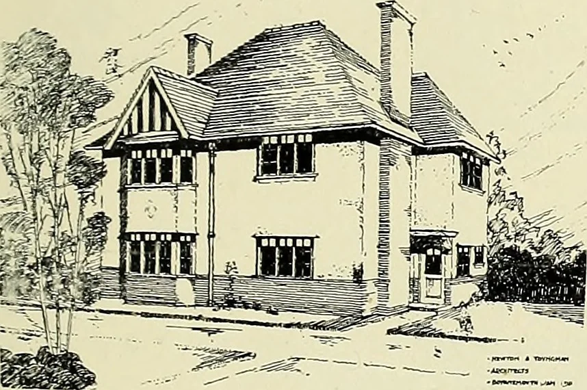 An illustration from The book of the exhibition of houses and cottages, Romford garden suburb, Gidea Park, 1911, leaf 132