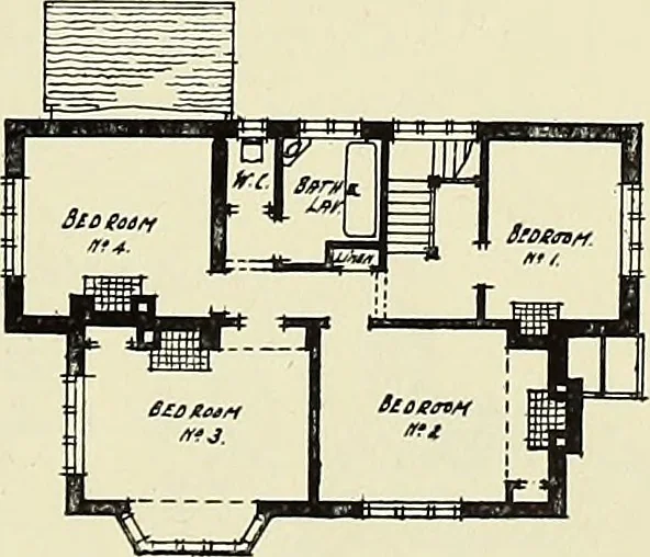 An illustration from The book of the exhibition of houses and cottages, Romford garden suburb, Gidea Park, 1911, leaf 132