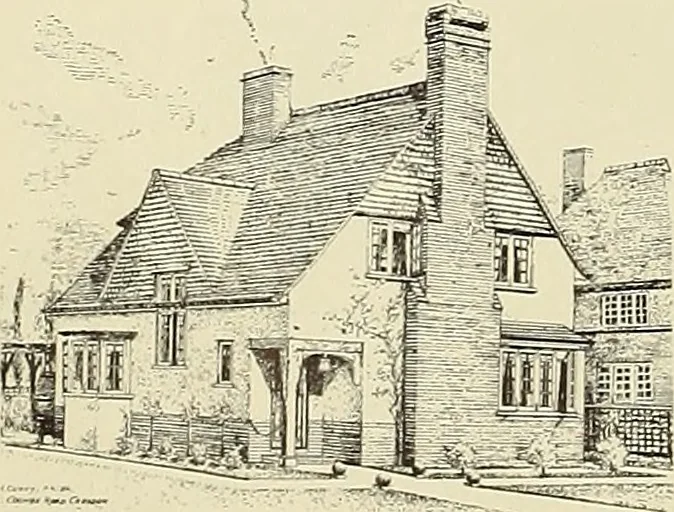 An illustration from The book of the exhibition of houses and cottages, Romford garden suburb, Gidea Park, 1911, leaf 133