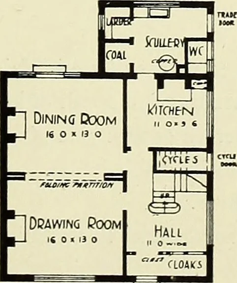 An illustration from The book of the exhibition of houses and cottages, Romford garden suburb, Gidea Park, 1911, leaf 134