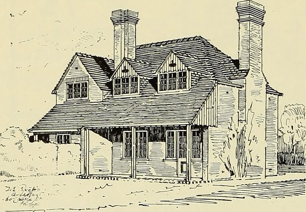 An illustration from The book of the exhibition of houses and cottages, Romford garden suburb, Gidea Park, 1911, leaf 135