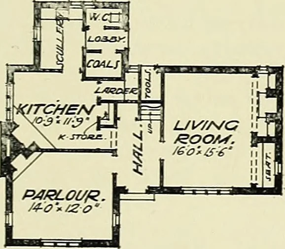 An illustration from The book of the exhibition of houses and cottages, Romford garden suburb, Gidea Park, 1911, leaf 136