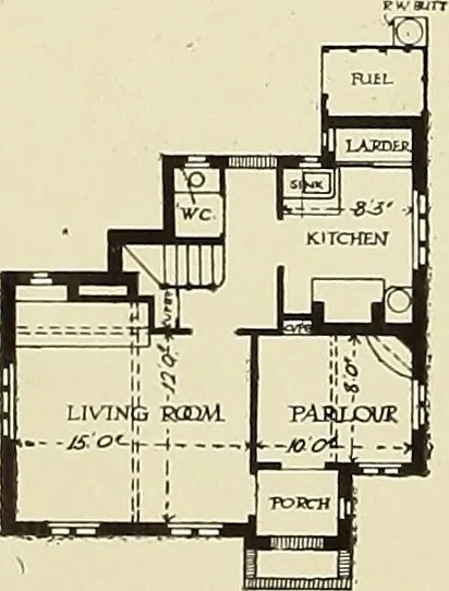An illustration from The book of the exhibition of houses and cottages, Romford garden suburb, Gidea Park, 1911, leaf 137