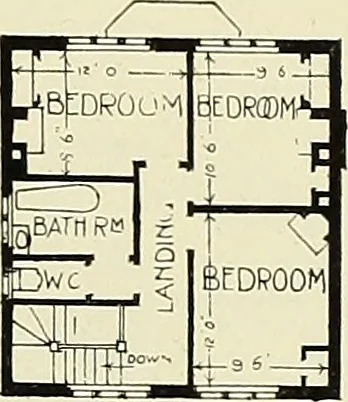 An illustration from The book of the exhibition of houses and cottages, Romford garden suburb, Gidea Park, 1911, leaf 138