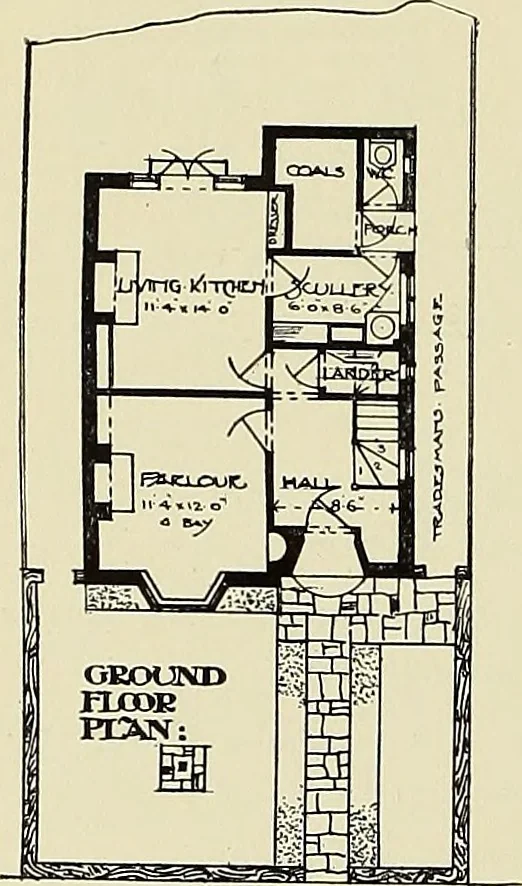 An illustration from The book of the exhibition of houses and cottages, Romford garden suburb, Gidea Park, 1911, leaf 139