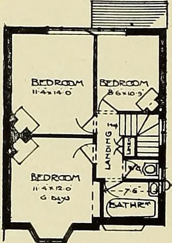 An illustration from The book of the exhibition of houses and cottages, Romford garden suburb, Gidea Park, 1911, leaf 139