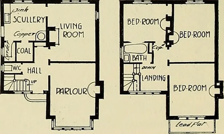 An illustration from The book of the exhibition of houses and cottages, Romford garden suburb, Gidea Park, 1911, leaf 139