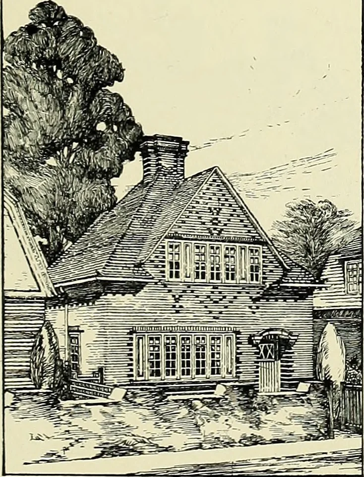 An illustration from The book of the exhibition of houses and cottages, Romford garden suburb, Gidea Park, 1911, leaf 140