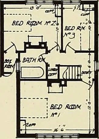An illustration from The book of the exhibition of houses and cottages, Romford garden suburb, Gidea Park, 1911, leaf 141