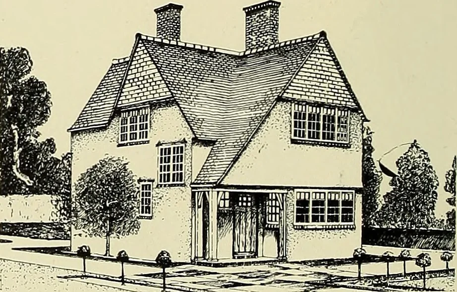 An illustration from The book of the exhibition of houses and cottages, Romford garden suburb, Gidea Park, 1911, leaf 141