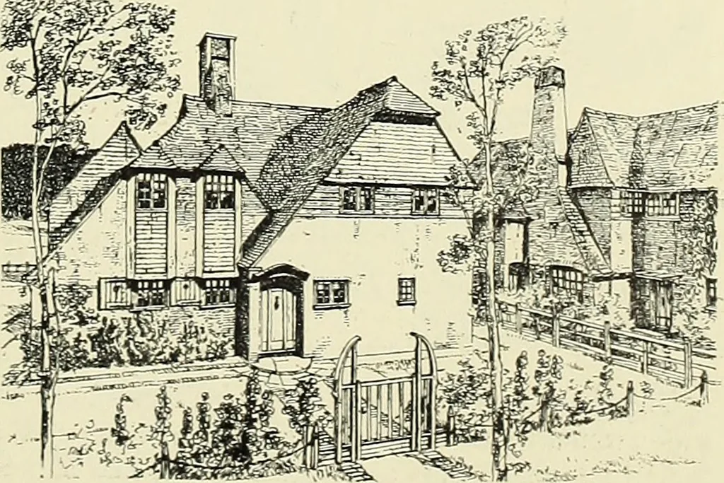 An illustration from The book of the exhibition of houses and cottages, Romford garden suburb, Gidea Park, 1911, leaf 142