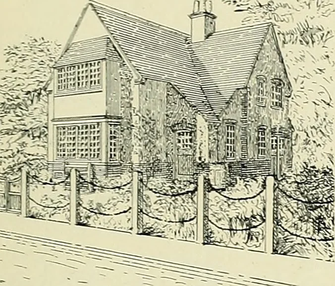An illustration from The book of the exhibition of houses and cottages, Romford garden suburb, Gidea Park, 1911, leaf 146