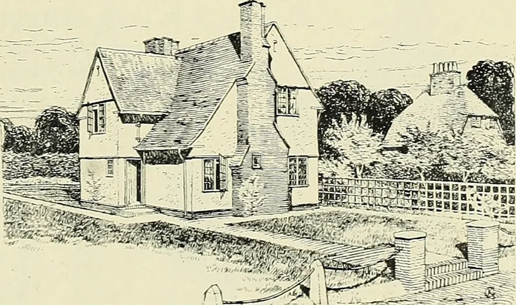 An illustration from The book of the exhibition of houses and cottages, Romford garden suburb, Gidea Park, 1911, leaf 146