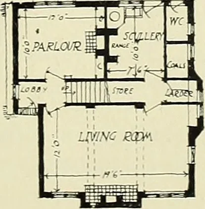 An illustration from The book of the exhibition of houses and cottages, Romford garden suburb, Gidea Park, 1911, leaf 146