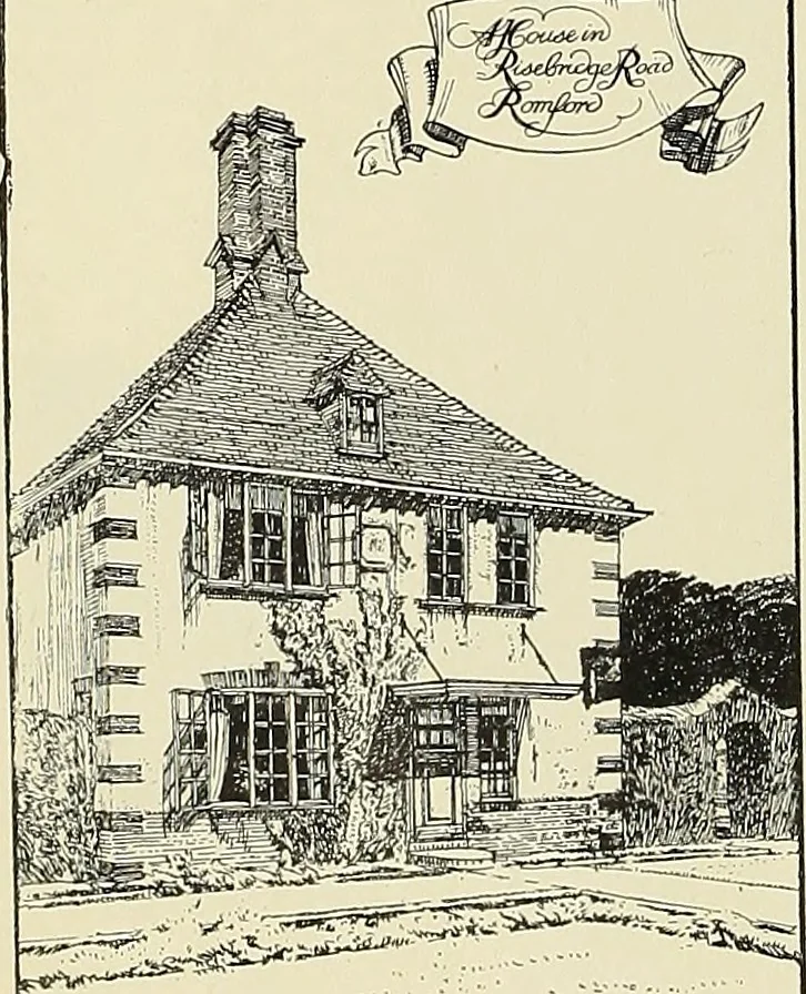 An illustration from The book of the exhibition of houses and cottages, Romford garden suburb, Gidea Park, 1911, leaf 147