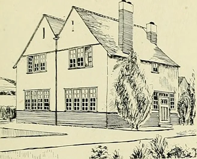 An illustration from The book of the exhibition of houses and cottages, Romford garden suburb, Gidea Park, 1911, leaf 148