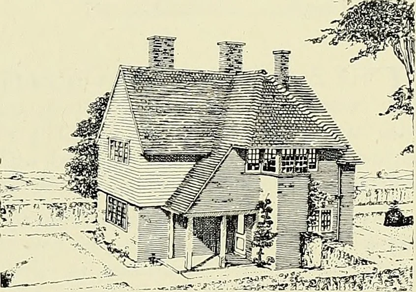 An illustration from The book of the exhibition of houses and cottages, Romford garden suburb, Gidea Park, 1911, leaf 148