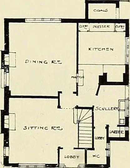 An illustration from The book of the exhibition of houses and cottages, Romford garden suburb, Gidea Park, 1911, leaf 150