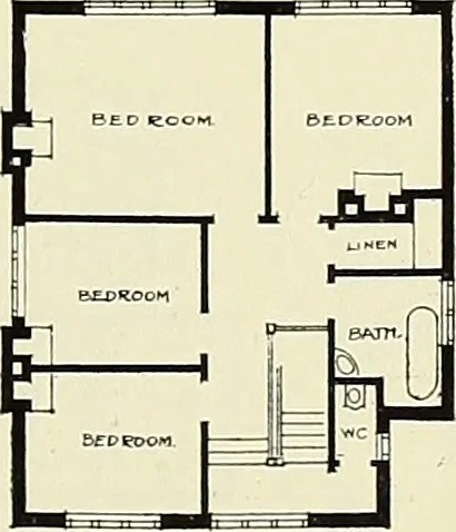 An illustration from The book of the exhibition of houses and cottages, Romford garden suburb, Gidea Park, 1911, leaf 150