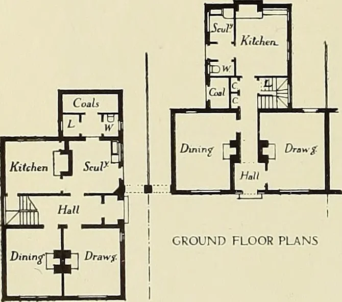 An illustration from The book of the exhibition of houses and cottages, Romford garden suburb, Gidea Park, 1911, leaf 151