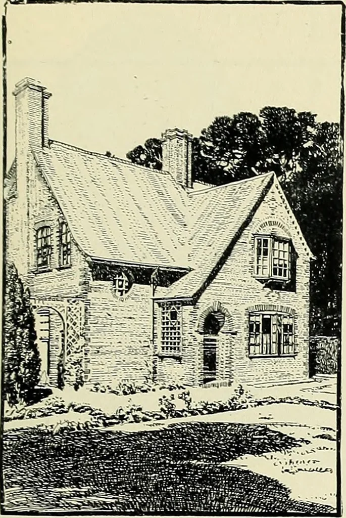 An illustration from The book of the exhibition of houses and cottages, Romford garden suburb, Gidea Park, 1911, leaf 152