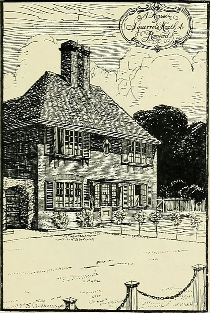 An illustration from The book of the exhibition of houses and cottages, Romford garden suburb, Gidea Park, 1911, leaf 152